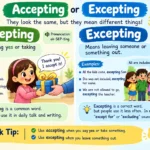 accepting or excepting