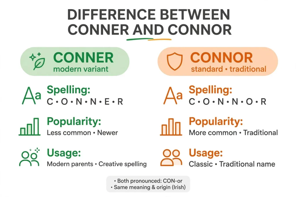 Difference Between Conner and Connor