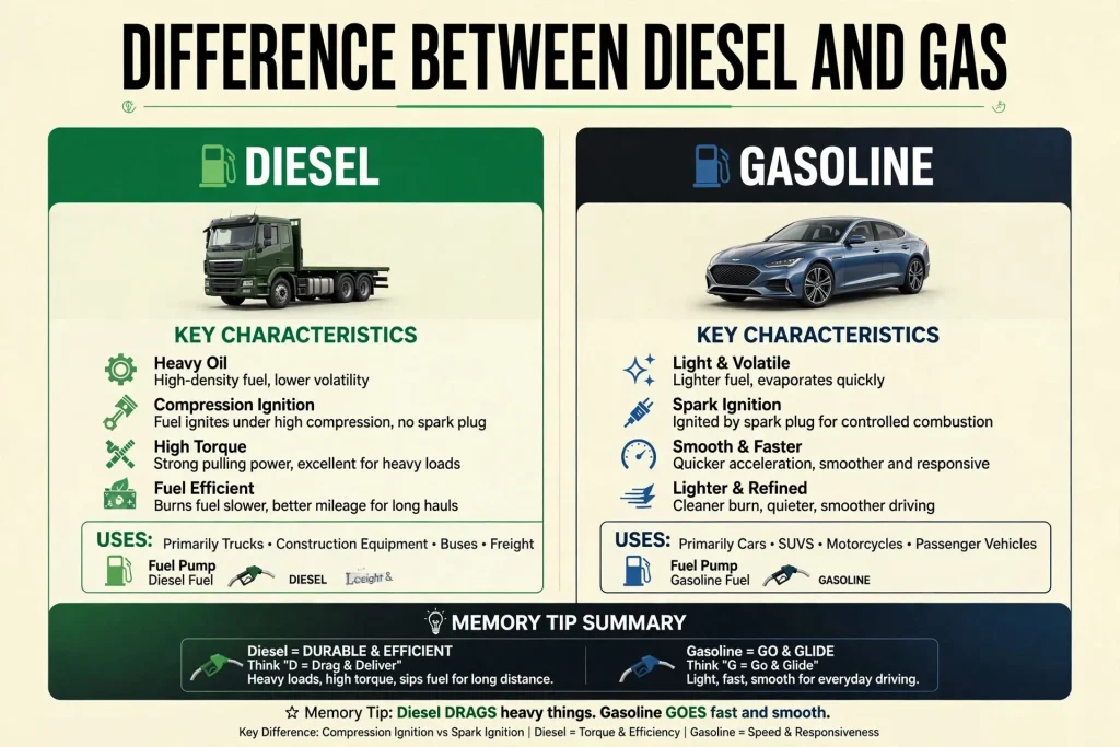 Difference Between Diesel and Gas