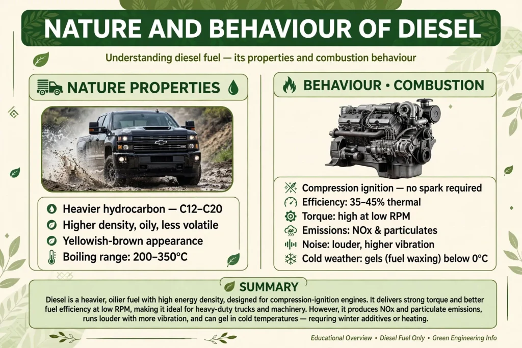 Nature and Behaviour of Diesel and Gas