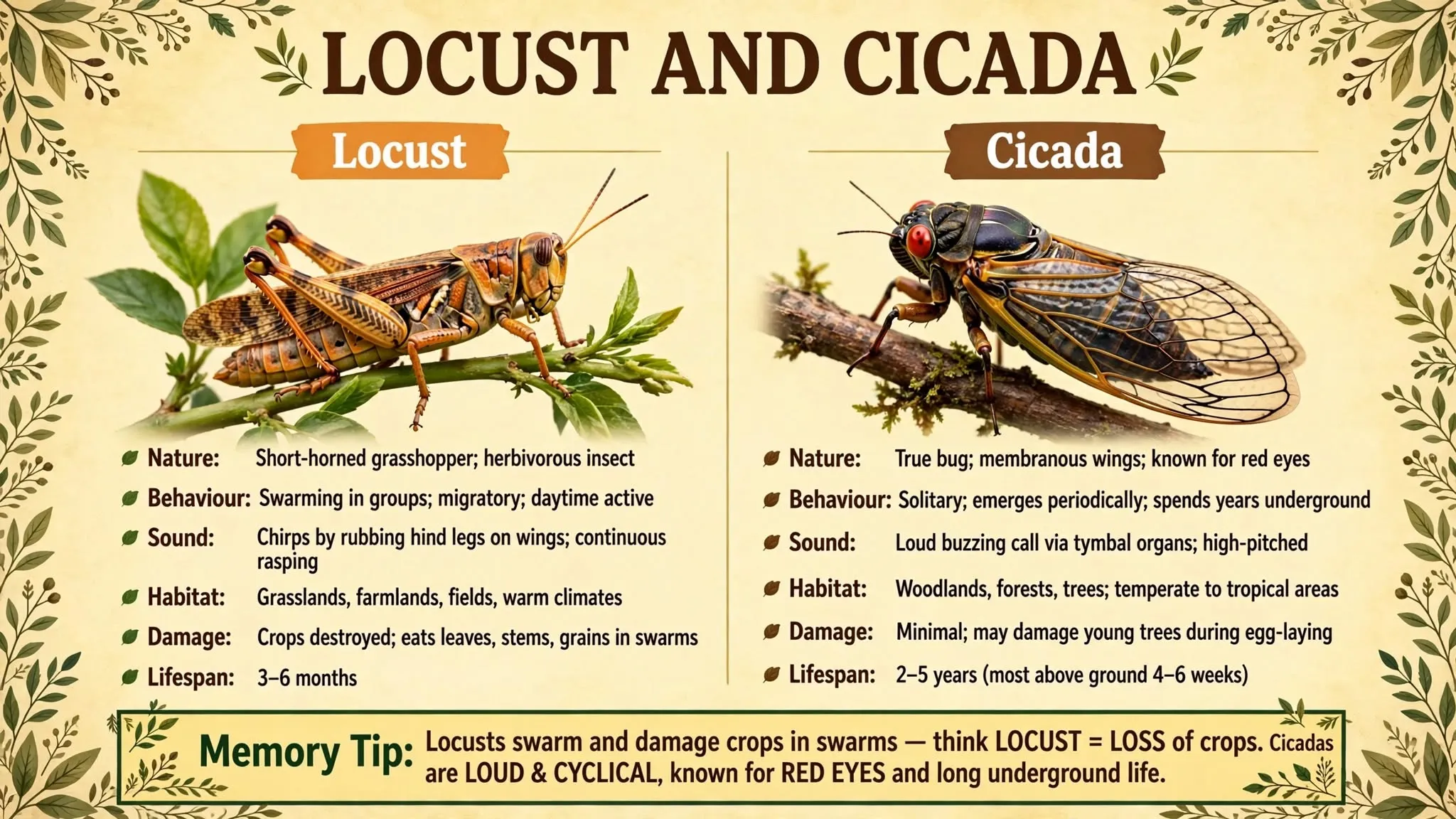 locust or cicada